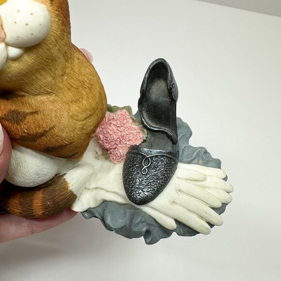 Vtg Comic Curious Cats Orange Ginger Cat Fancy Shoes Heels Lady Dance - Picture 7 of 7